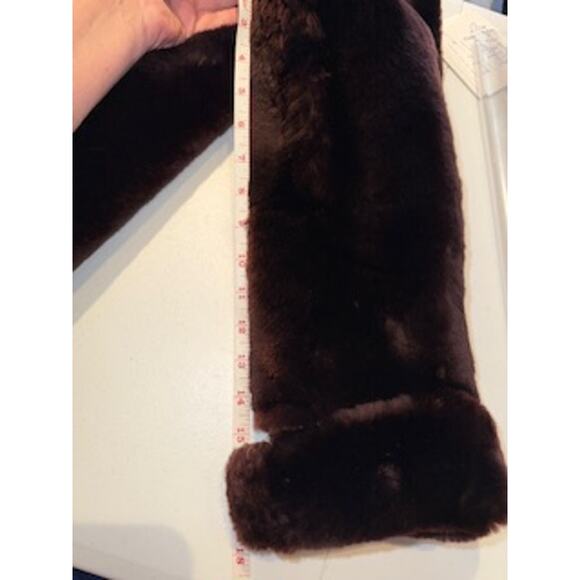 Vintage Mouton Lamb Fur Coat Women's Size In-between Small/ Medium - Picture 11 of 11